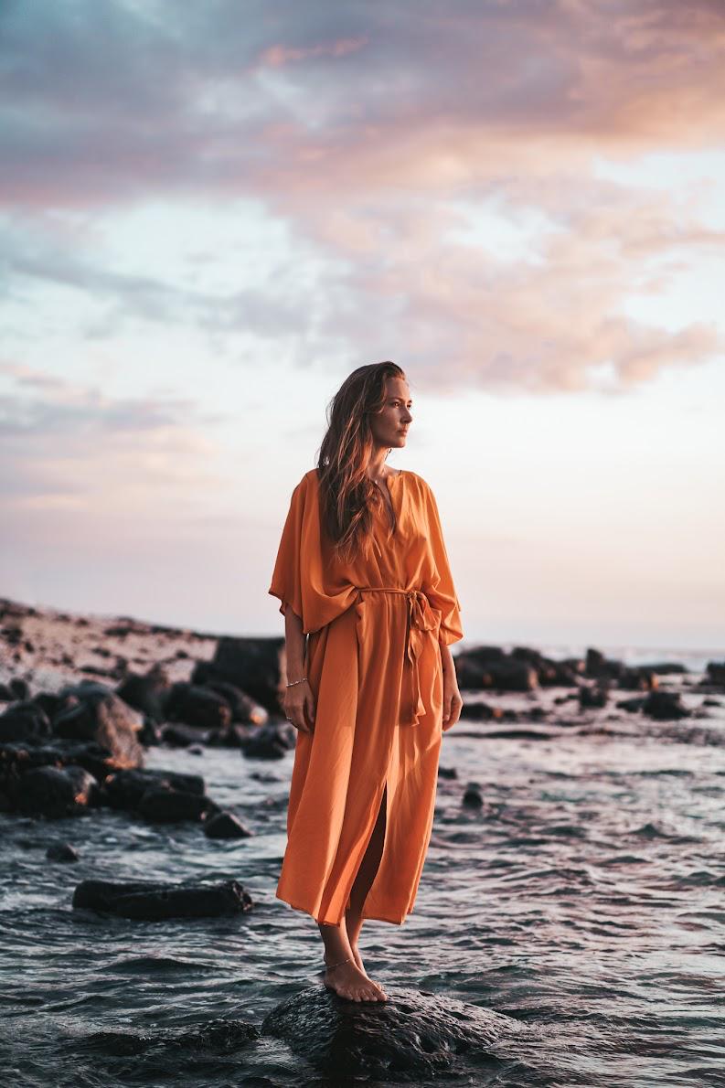 Lotus Silk Caftan
