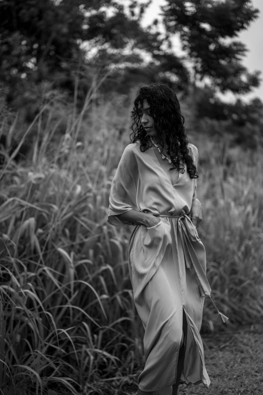 Lotus Silk Caftan