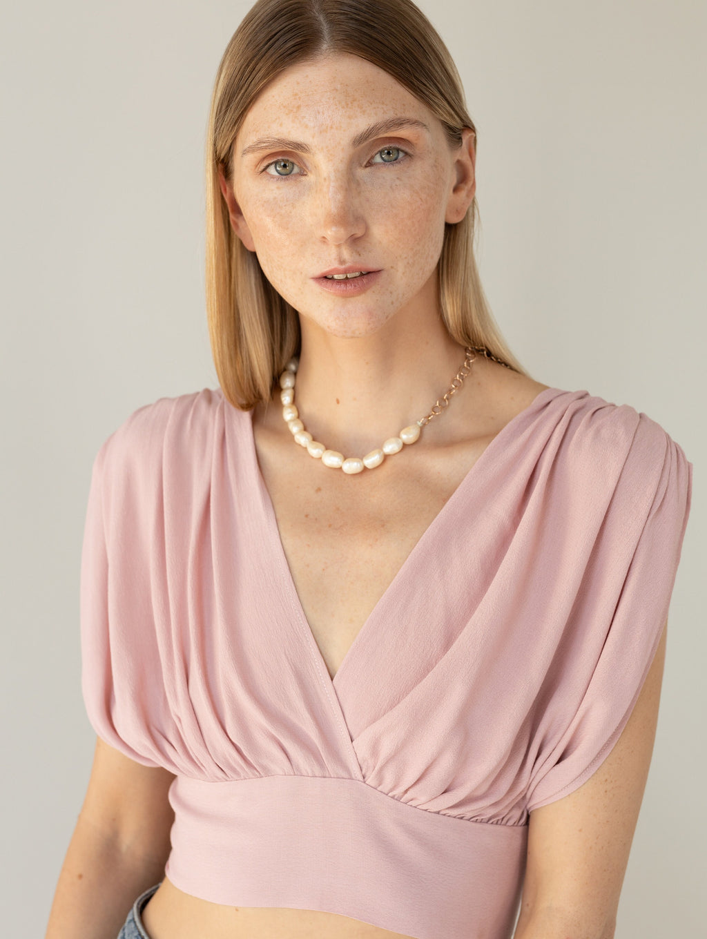 Agniya Top in Dust Pink