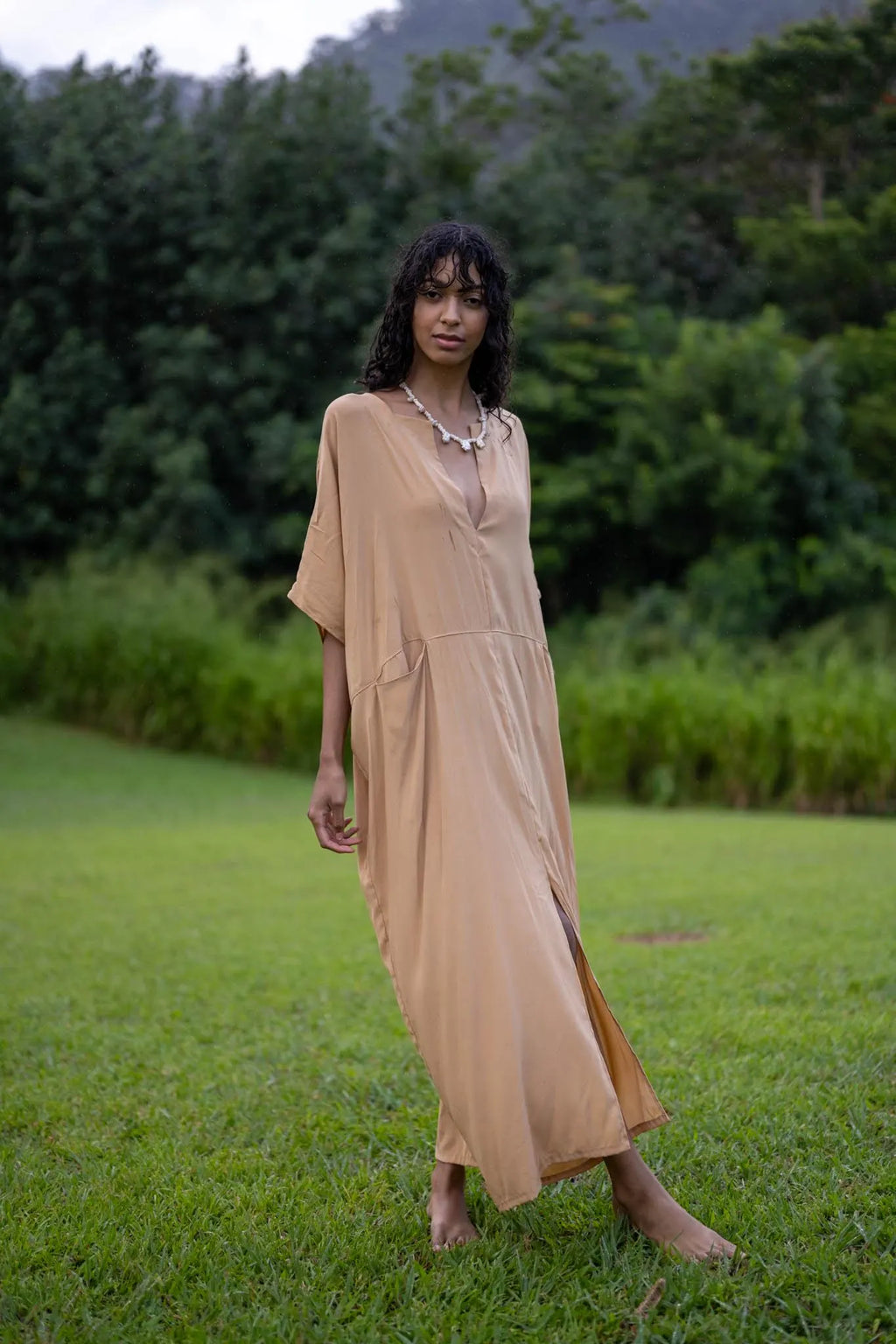 Lotus Silk Caftan