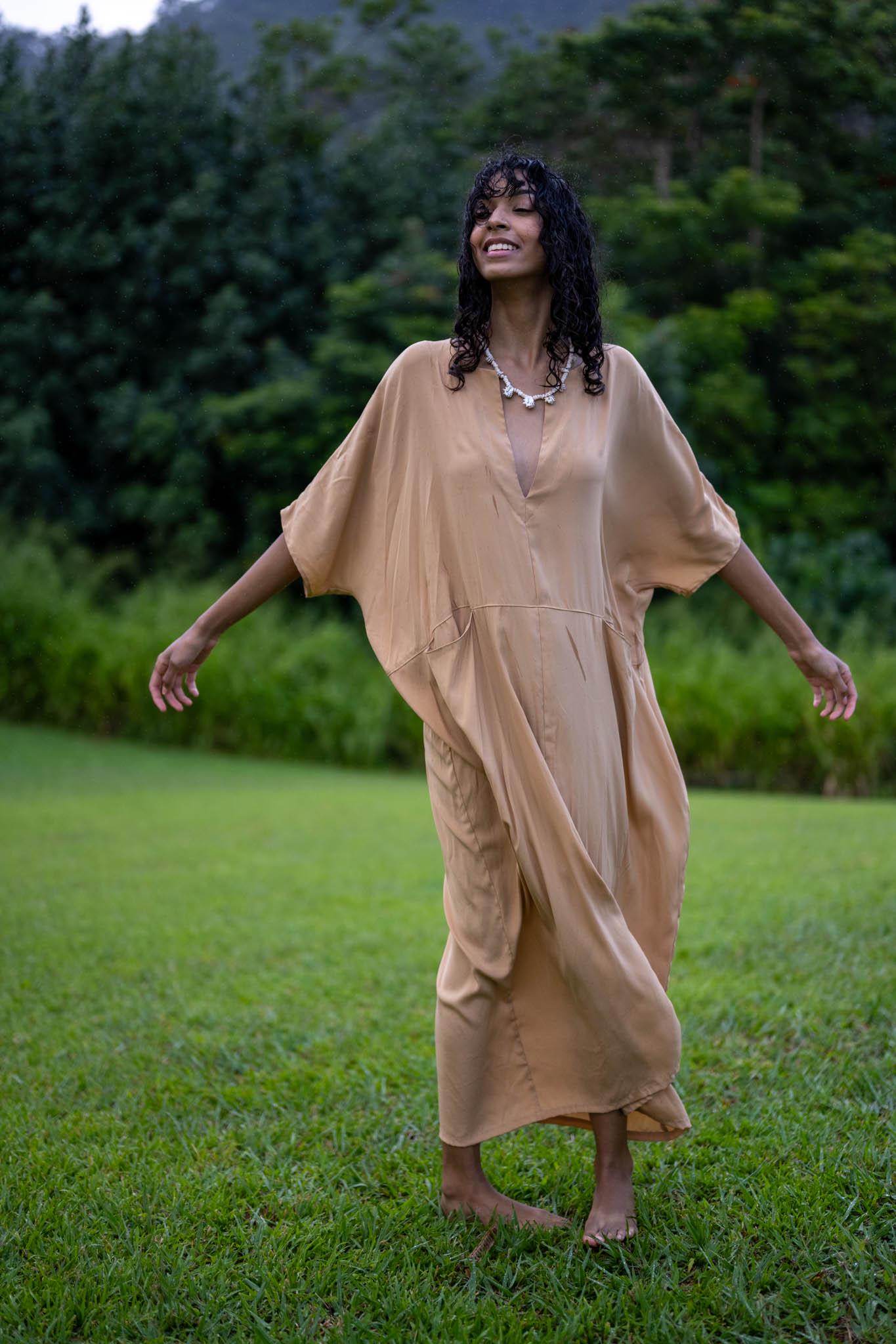 Lotus Silk Caftan